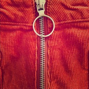 NWT Orange Corduroy crop flair pants sz 6